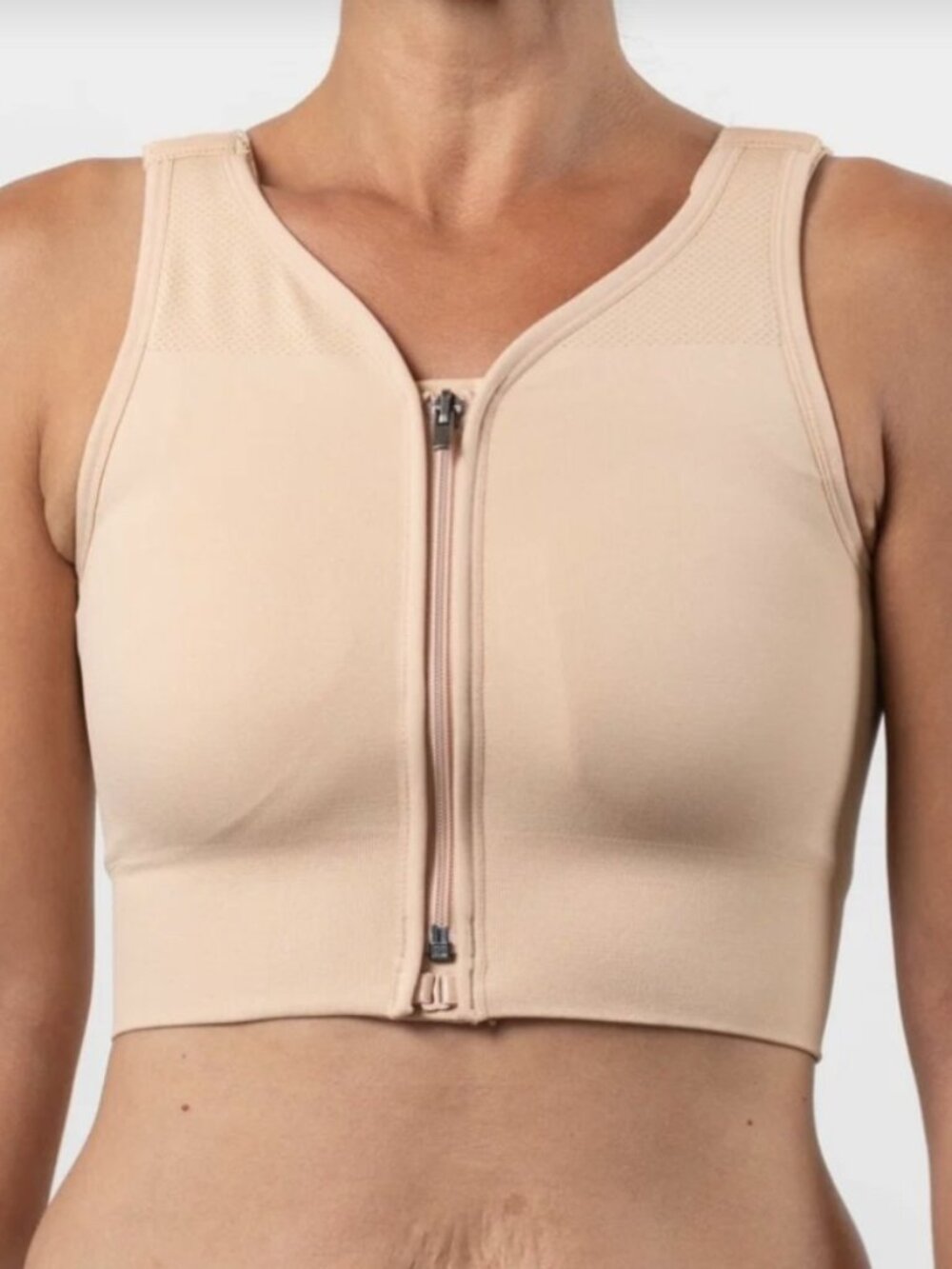 2 Prairie Wear HuggerPRIMA Zip-Front Compression Recovery Sports Bras + extender